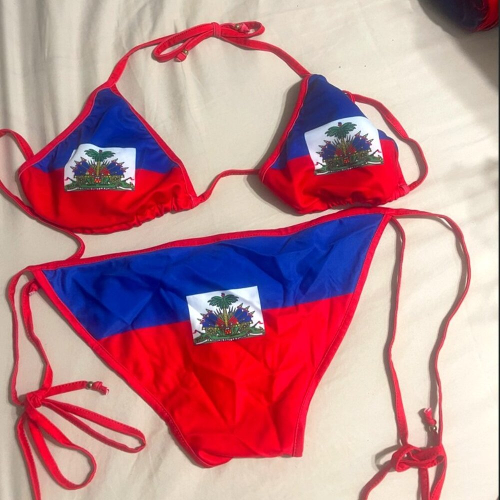 Haitian flag 2-piece bikini